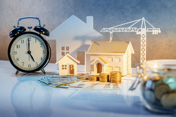 Real estate or property development. Construction business investment concept. Home mortgage loan...