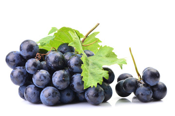Grapes on a white background