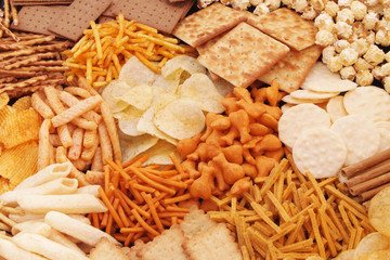 Snack food, crackers, chips, sticks