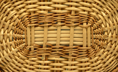 Wooden textured or basket background. Weave pattern made from wood material. Wicker