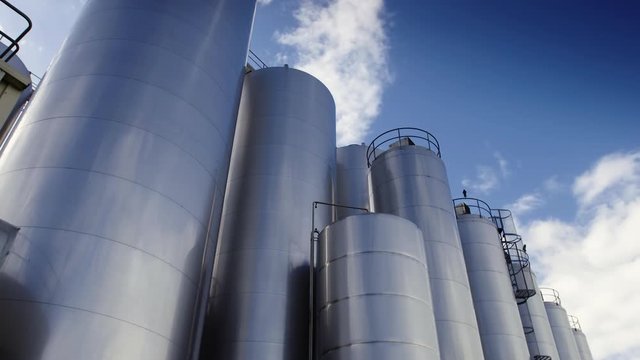 Milk processing tanks in south-west Victoria Australia.