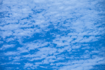 Cirrocumulus cloud beautiful blue white sky background