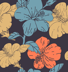 hibicus flowers pattern 2