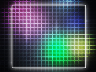 Neon Lights Grid Background