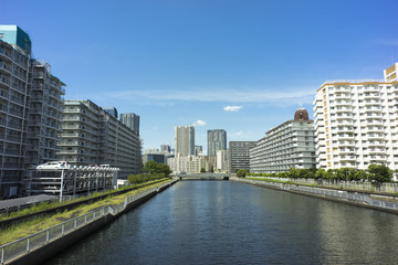 Fototapeta na wymiar 運河のある風景　江東区　東京都