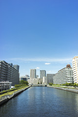 運河のある風景　江東区　東京都