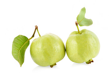 Guava isolated on white background.