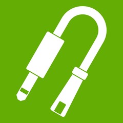 Table LED lamp icon white isolated on green background. Vector illustration