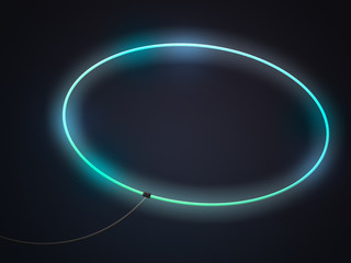 Oval Neon Lights Background
