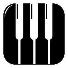 Fototapeta premium Piano keys icon . Simple illustration of piano keys vector icon for web design isolated on white background