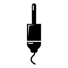 Jack cable icon . Simple illustration of jack cable vector icon for web design isolated on white background