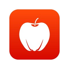 Ripe apple icon digital red for any design isolated on white vector illustration