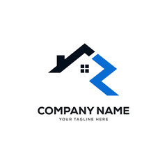 real estate logo designs concept vector, initial letter R logo designs template