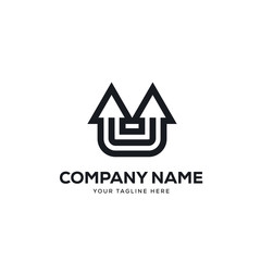 Fototapeta premium arrow icon logo tech design vector