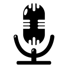 Studio microphone icon . Simple illustration of studio microphone vector icon for web design isolated on white background