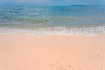 Fototapeta na wymiar Beautiful sea beach background On a bright day