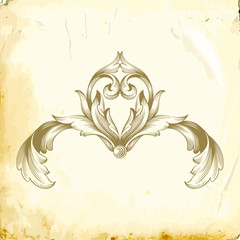 Vector baroque of vintage elements for design. 