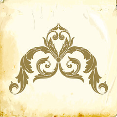 Vector baroque of vintage elements for design. 