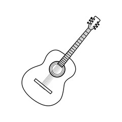 Naklejka premium Icon of acoustic guitar