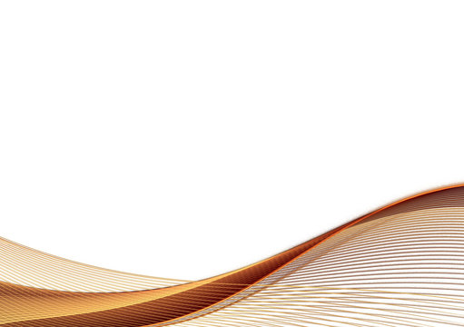 Golden brown fractal wave on white background Stock Illustration | Adobe  Stock