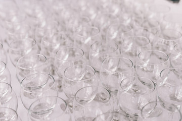 empty crystal clear glasses