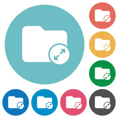 Uncompress directory flat round icons