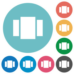 View carousel flat round icons