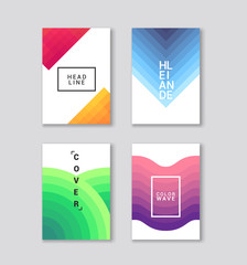 Abstract color covers set. Trendy design Eps10 vector template