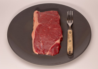 Rumpsteak  mit alter Gabel