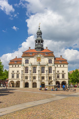 Fototapeta na wymiar Historic town hall at the market square of Luneburg, Germany