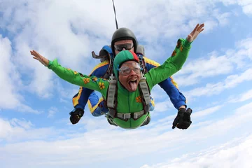 Foto op Plexiglas Skydiving. Tandem jump. © Sky Antonio