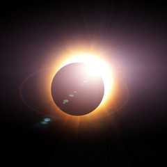 Fototapeta premium Solar Eclipse Illustration