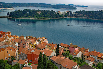 Naklejka na ściany i meble Aerial view of Roviny Istria