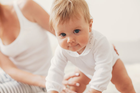 Young Mom With Her 8 Month Baby