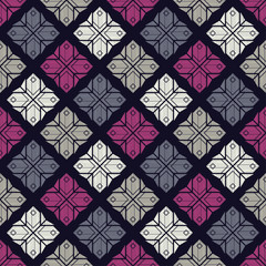 Ethnic boho seamless pattern. Traditional ornament. Geometric background. Tribal pattern. Folk motif. Textile rapport.
