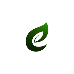 Letter E Leaf Logo
