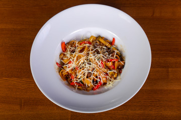 Pasta with beef