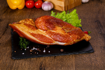 Smoked pork meat