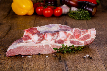 Raw pork meat