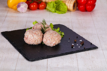 Raw pork cutlet