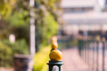 Urban elements, depth of field, barricades