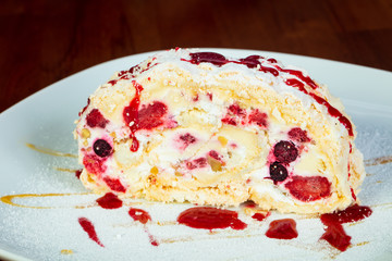 Sweet strawberry cake