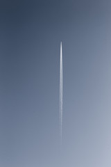 Plane In Sky Jet Stream