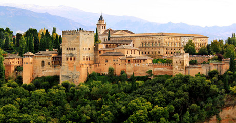 Alhambra palace. Granada , Spain. Arabic architecture.