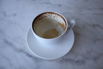 empty coffe cup on the table