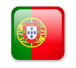 Portugal flag. Square bright Icon on a white background