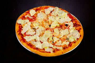Delicious caesar pizza
