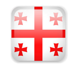 Georgia flag. Square bright Icon on a white background