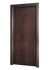 Image of a closed door, isolated on white background