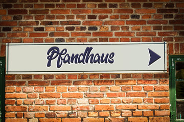 Fototapeta na wymiar Schild 318 - Pfandhaus